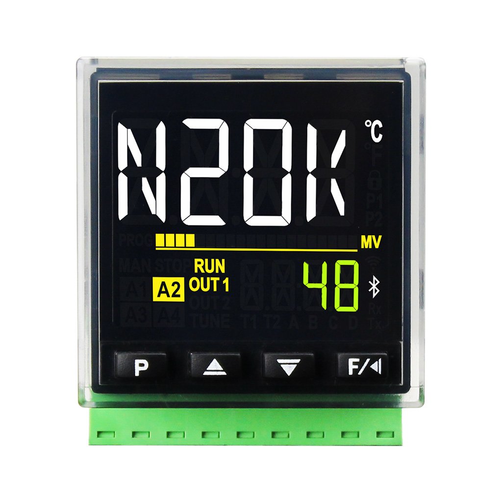 48 x 48, Intelligent PID Temperature Controller, double display