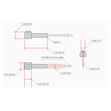 uIRt/c.SV Micro Size Infrared Thermocouple for OEMs with right angle 1:2 field of view, stainless steel body, K Thermocouple Output