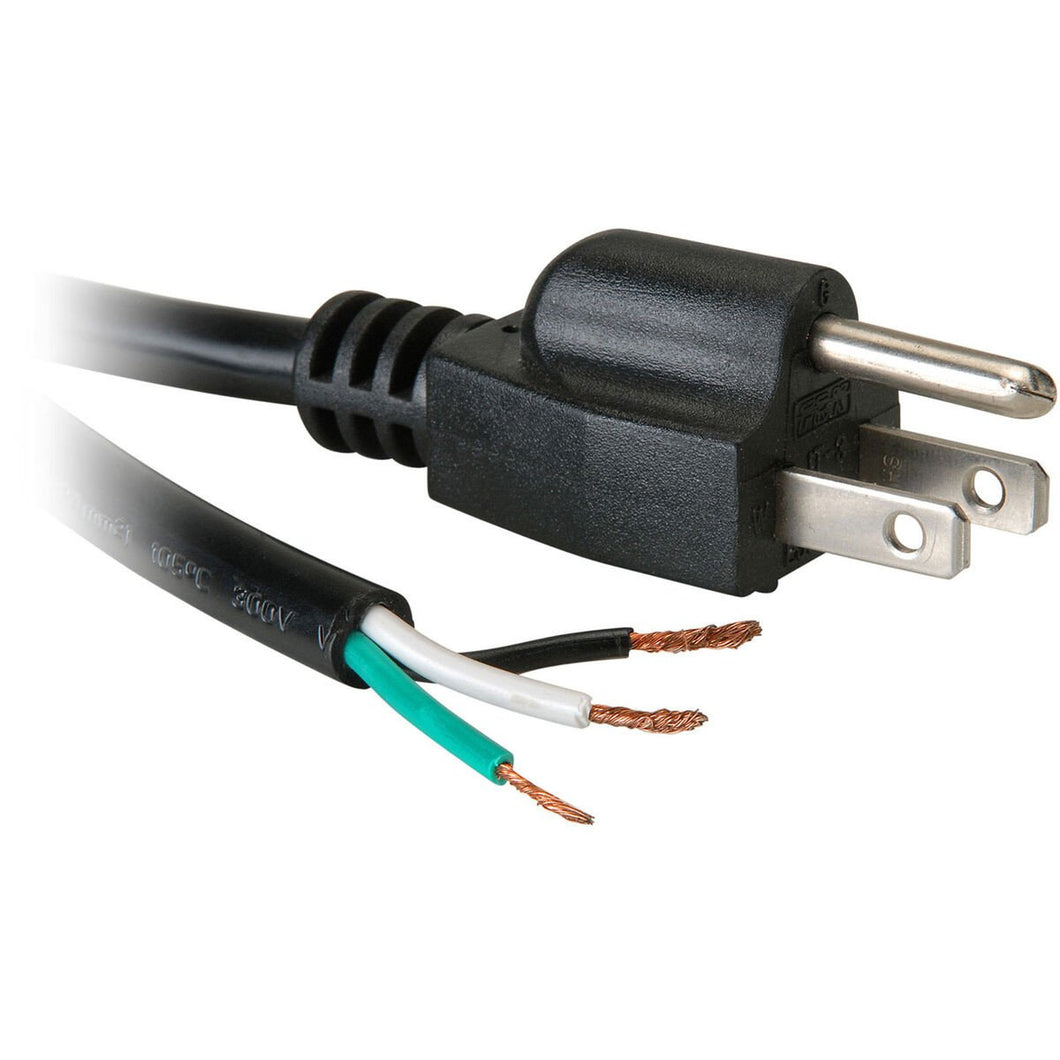 AC Power Cord with Stripped Ends, 6 ft