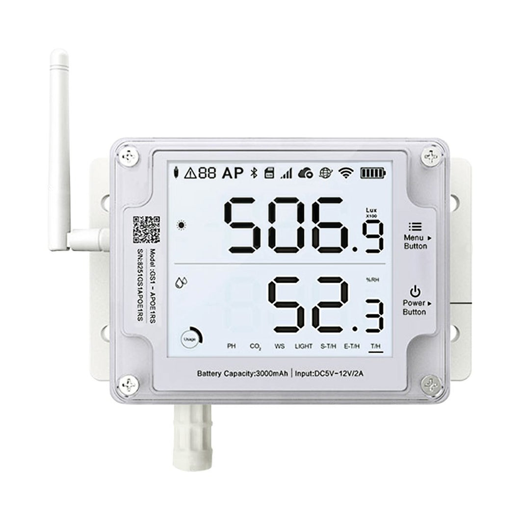 GS1 Industrial Grade WiFi or 4G Temperature, Humidity Data Logger/Remote Environmental Monitoring System with Display