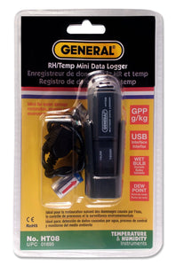 General Tool's DL-GT-HT08 Temperature and  Humidity  USB Data Logger with GPP Calculation