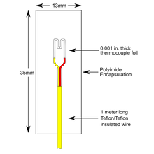 TC-CO1-K Fast Response Cement-On Foil Thermocouple