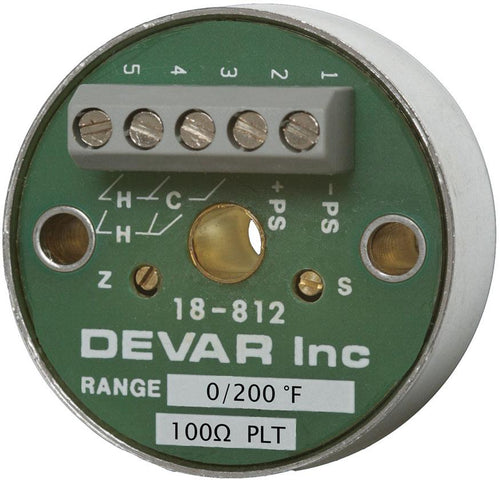 FM Approved, Intrinisically Safe, Two Wire Wire RTD Transmitter - Devar Model 18-812IS